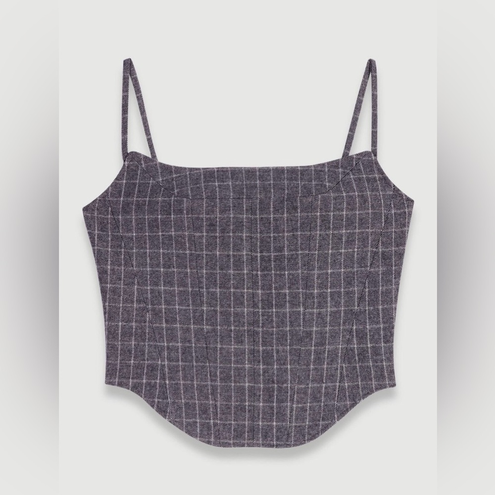 NWT Maje Checked Top Womens Size 3